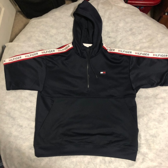 Tommy Hilfiger Other - Tommy Hilfiger Spell Out Zip Hoodie Short Sleeve